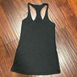 Lululemon racerback black and charcoal striped